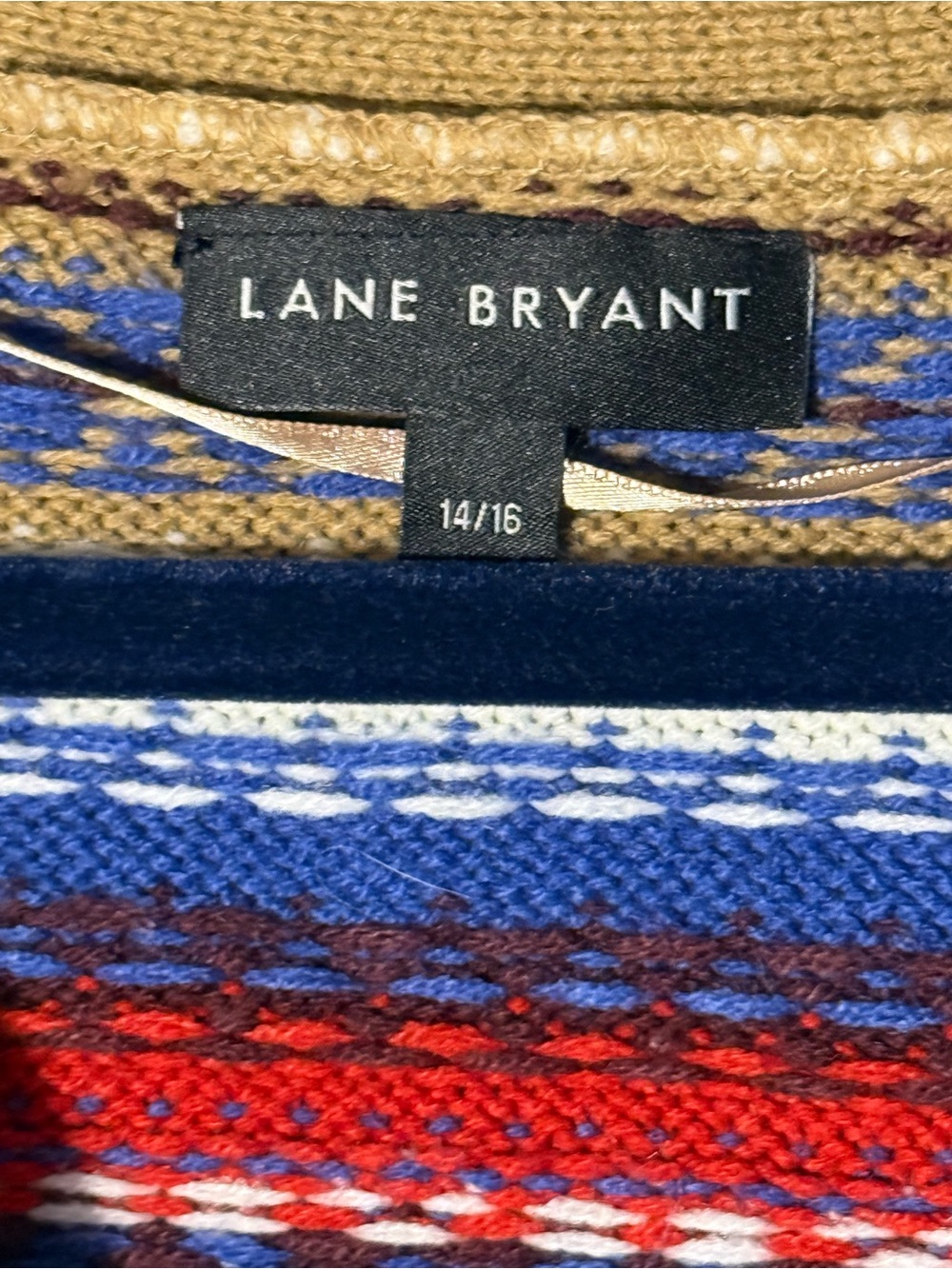 Lane Bryant Women's Geometric Cardigan Size 14/16 Like New - Picture 4 of 4
